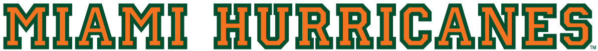 Miami Hurricanes 1940-1971 Wordmark Logo 01 iron on paper